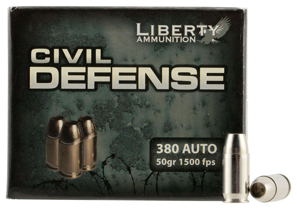 Ammunition Liberty Ammunition 250 ft lbs 380ACP LIBERTY LA-CD-380-023     380     50         20/50 • Model: 250 ft lbs